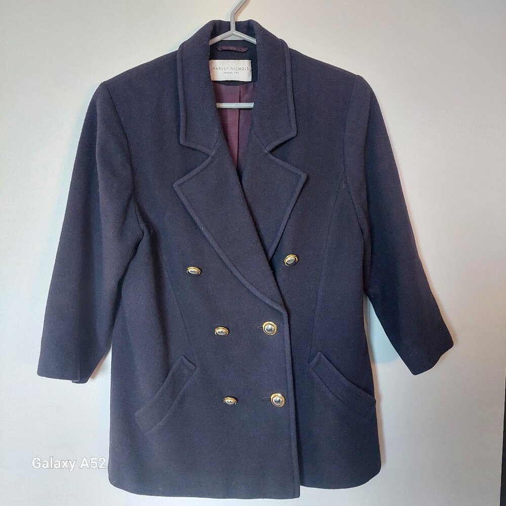 Harvey Nichols Private Line Women's S/EU34England Wool & Cashmere Short Coat